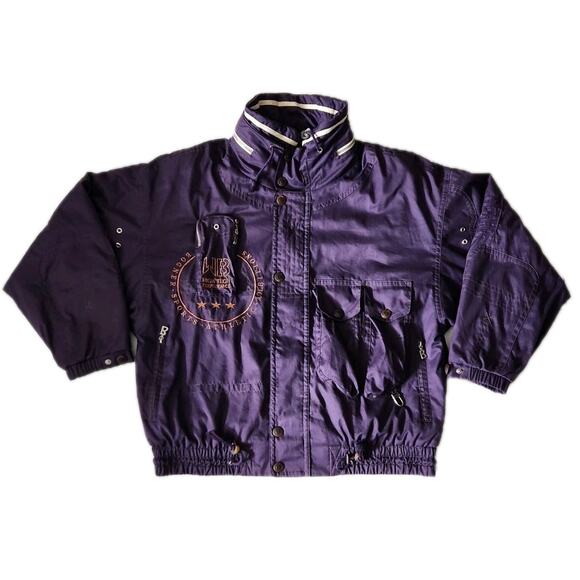 Bogner Jackets & Blazers - Bogner Vintage Purple Full Zip Retractable Hood Ski Jacket Women's Size 42 Read